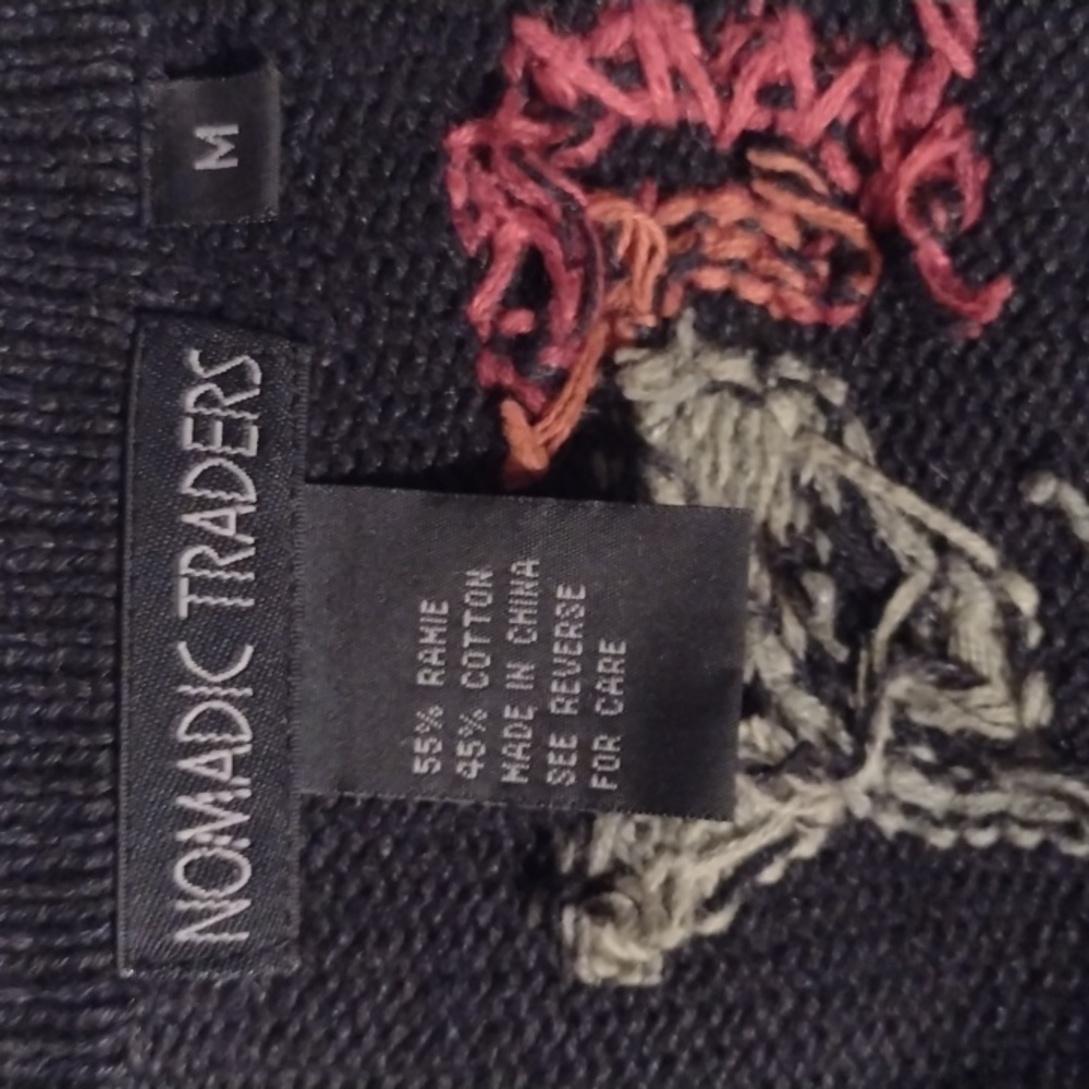 Nomadic Traders Cotton Folkloric Sweater M - Picture 5 of 6